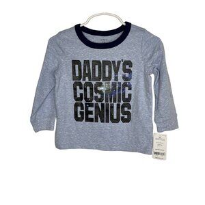 Carters Top Baby Boys Size 18 Months Kids Graphic Tee T Shirt Long Sleeve Cosmic